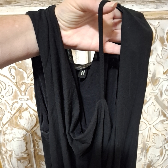 Max Mara Weekend Black One Shoulder Strap Ruched Dress. - Picture 5 of 11